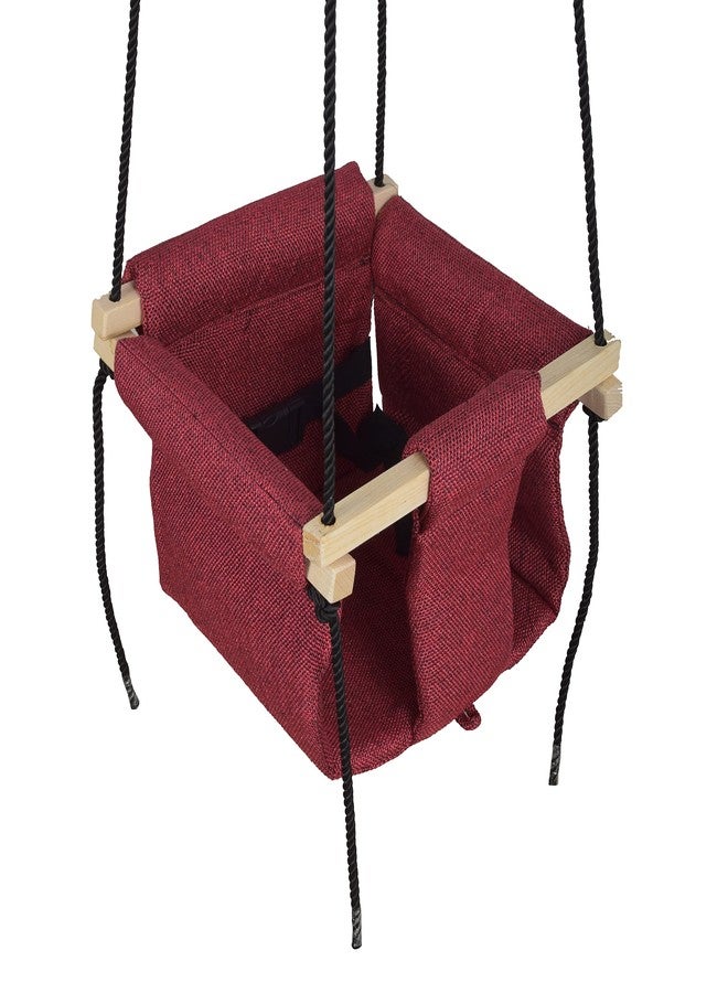 VIXERA Swing for Kids | Baby Swing Hanging Indoor Outdoor | Kids Swing | Jhula for Baby | Baby Garden Swing | Jhula for Kids | (6 Months to 3 Years) (Up to 25 kg) (Maroon) - Image 2